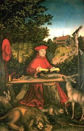 Lucas  Cranach Cranach lucas der aeltere kardinal albrecht von brandenburg. oil painting image